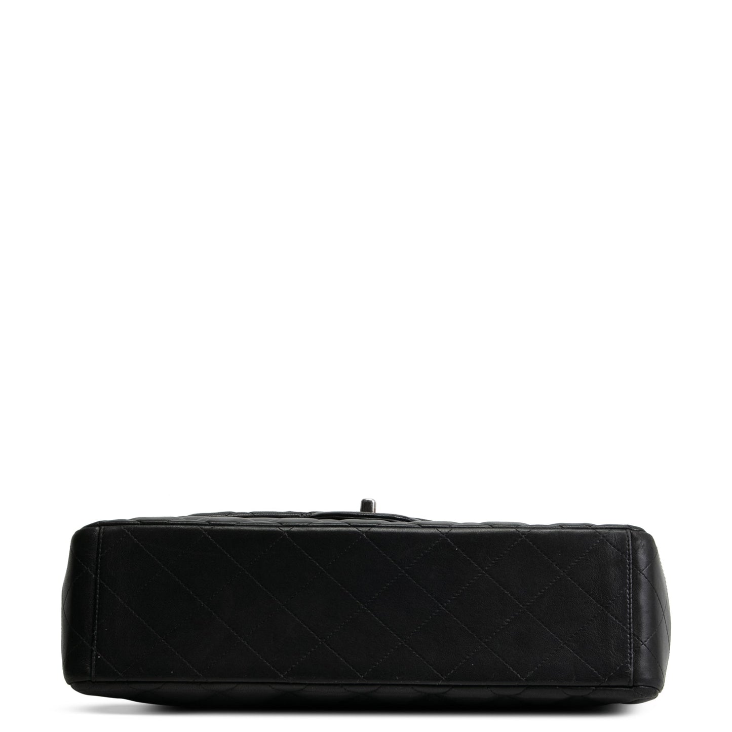 CHANEL Maxi Single Flap Quilted Lambskin- Black