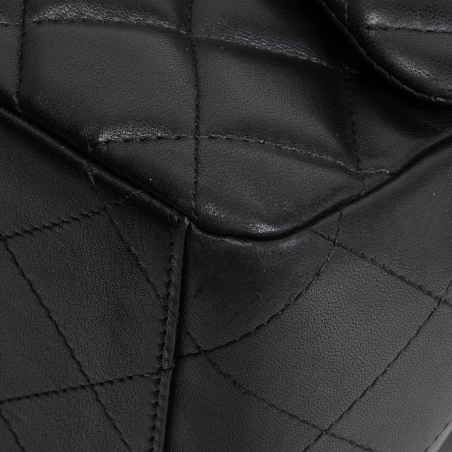 CHANEL Maxi Single Flap Quilted Lambskin- Black