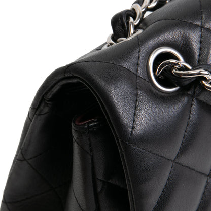 CHANEL Maxi Single Flap Quilted Lambskin- Black