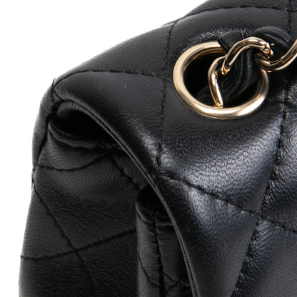CHANEL Lambskin Quilted Rectangular Mini Flap Bag - Black
