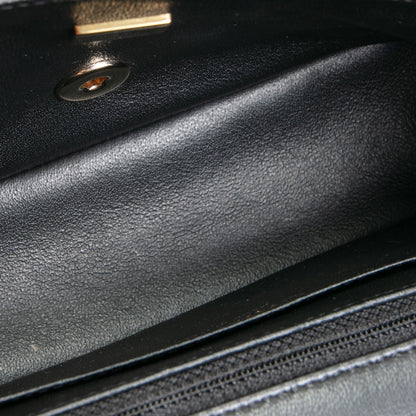 CHANEL Lambskin Quilted Rectangular Mini Flap Bag - Black