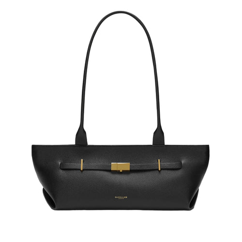DeMellier New York Shoulder Bag Black Small Grain