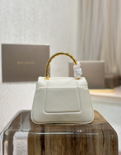 Serpenti Calfskin Leather Top Handle Bag