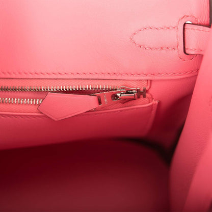 Hermes Birkin 25 Rose D'Ete Swift Palladium Hardware