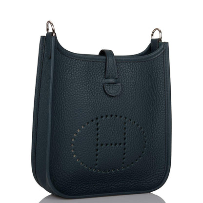 Hermes Vert Cypress Clemence Evelyne TPM Bag Palladium Hardware
