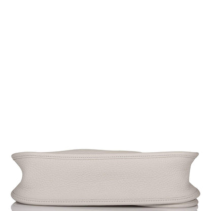 Hermes Gris Perle Clemence Evelyne III PM Bag Palladium Hardware