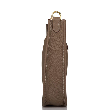 Hermes Evelyne TPM Etoupe Clemence Bag Gold Hardware