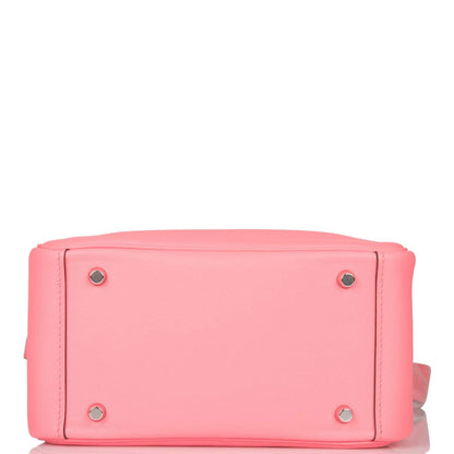 Hermes Rose D'Ete Swift Mini Lindy Palladium Hardware