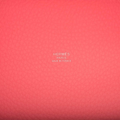 Hermes Rose Sakura Clemence Picotin Lock 18cm Palladium Hardware