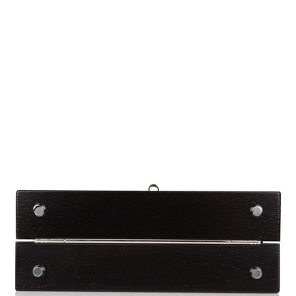 Hermes Fauve Barenia and Natural Wood "Kelly Wood" 22cm Palladium Hardware