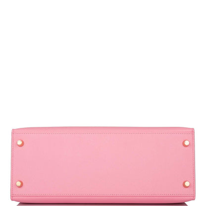 Hermes Horseshoe Stamp (HSS) Rose Confetti Verso Epsom Sellier Kelly 28cm Gold Hardware
