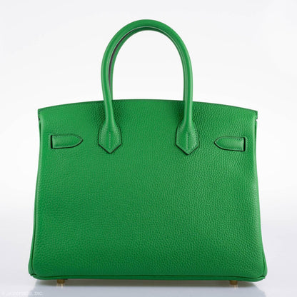 Hermes Birkin 25 Bambou Green Togo with Gold Hardware - 2020, Y