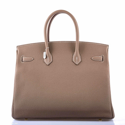 Hermes Birkin 35 Etoupe Togo Gold Hardware - 2019, D