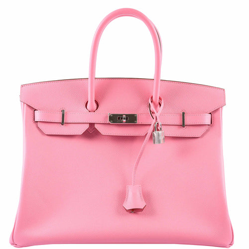 Hermes Birkin 35 Rose Confetti Epsom Palladium Hardware - 2015, T