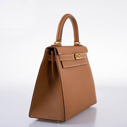 Hermes Kelly 28 Sellier Gold Epsom with Gold Hardware - 2020, Y