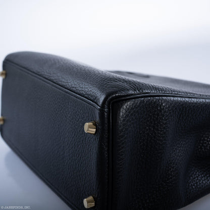 Hermes Kelly 32 Black Togo Gold Hardware - 2015, T