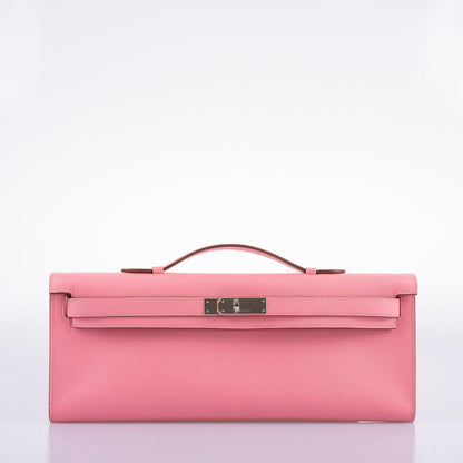 Hermes Kelly Cut Rose Confetti Epsom leather Palladium Hardware - 2015, T