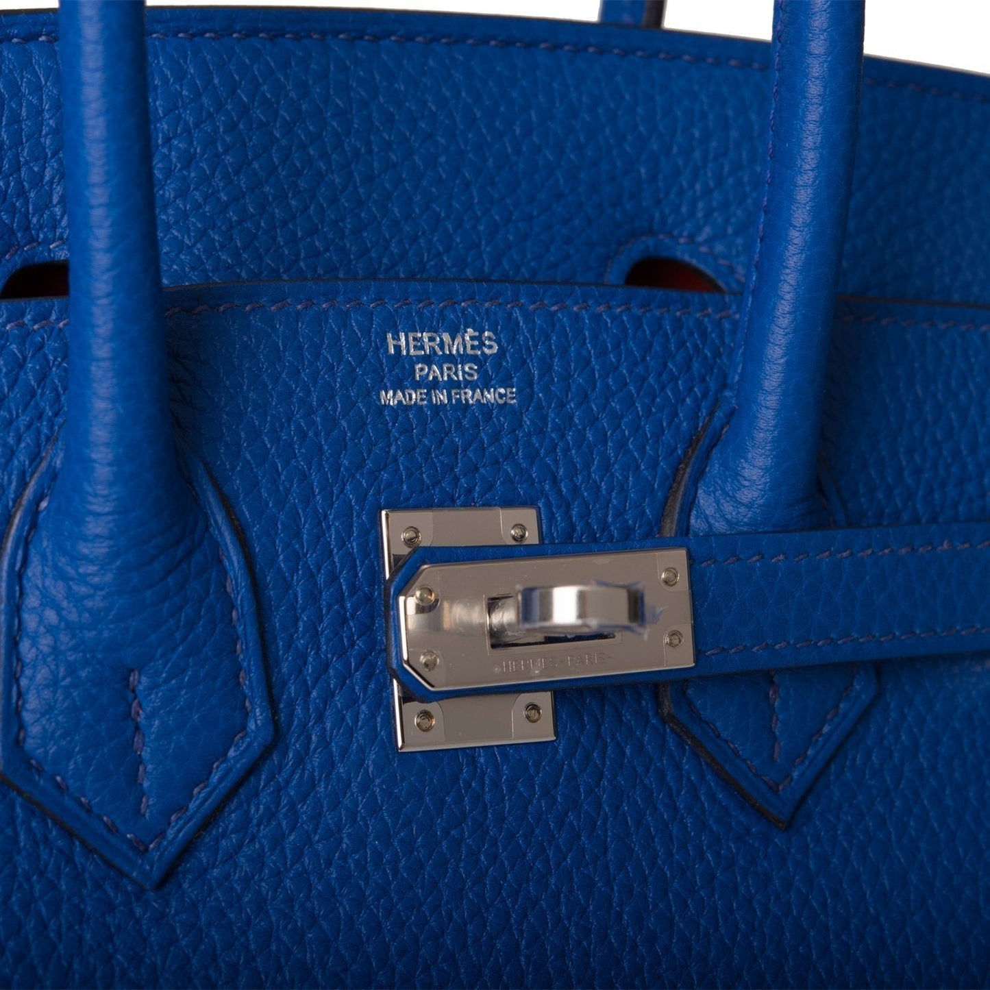Hermes Birkin 25 Blue Royal Verso Togo Palladium Hardware