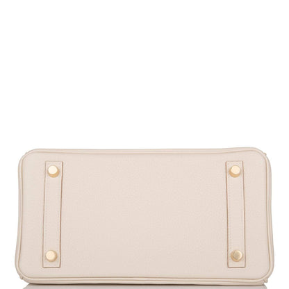 Hermes Birkin 25 Craie Togo Gold Hardware