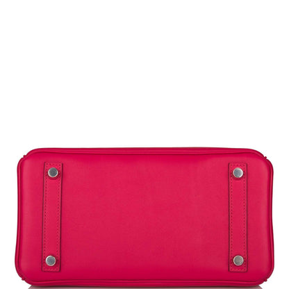 Hermes Birkin 25 Framboise Swift Palladium Hardware
