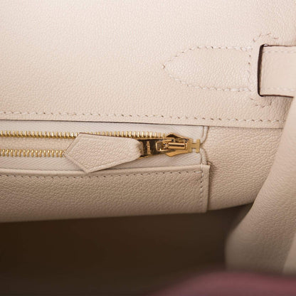 Hermes Birkin 30 Rouge H and Craie Togo Brushed Gold Hardware