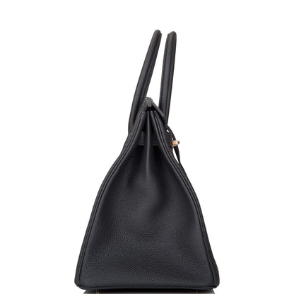 Hermes Birkin 35 Black Togo Rose Gold Hardware