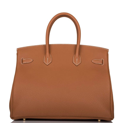 Hermes Birkin 35 Gold Togo Gold Hardware