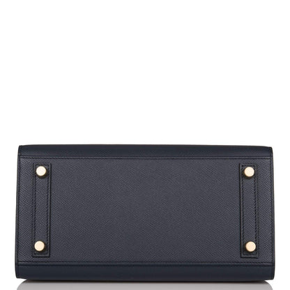 Hermes Birkin Sellier 25 Bleu Indigo Epsom Gold Hardware