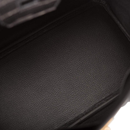Hermes Black Matte Alligator Birkin 25cm Gold Hardware