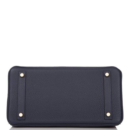 Hermes Bleu Nuit Togo Birkin 30cm Gold Hardware
