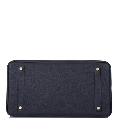 Hermes Bleu Nuit Togo Birkin 35cm Gold Hardware