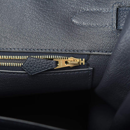 Hermes Bleu Nuit Togo Birkin 35cm Gold Hardware