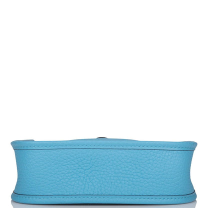 Hermes Bleu du Nord Clemence Evelyne TPM Bag Palladium Hardware