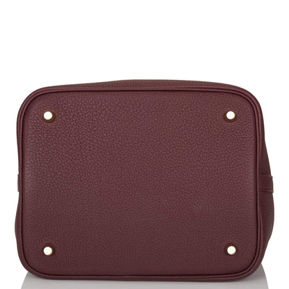 Hermes Bordeaux Maurice Picotin Lock 22cm Gold Hardware