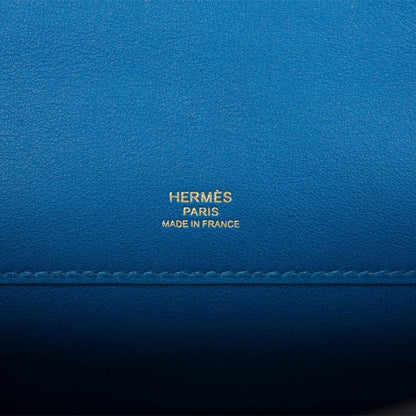 Hermes Deep Blue Swift Kelly Cut Gold Hardware