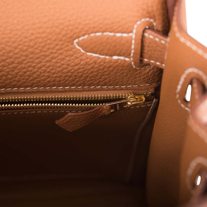 Hermes Gold Togo Retourne Kelly 28cm Gold Hardware