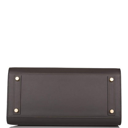 Hermes Graphite Veau Madame Sellier Birkin 30cm Gold Hardware