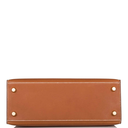 Hermes Kelly Sellier 25 Fauve Barenia Gold Hardware