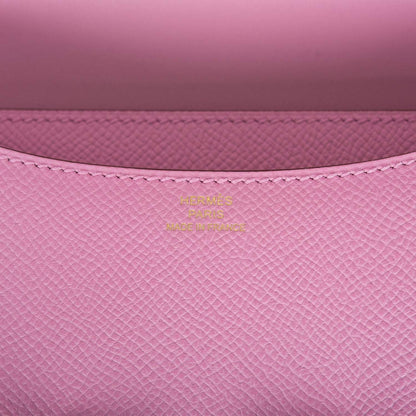 Hermes Mauve Sylvestre Epsom Mini Constance 18cm Permabrass Hardware
