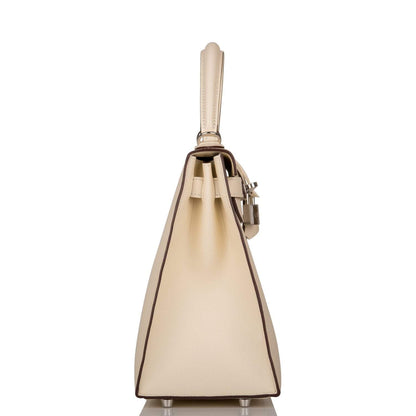 Hermes Nata Verso Epsom Sellier Kelly 28cm Palladium Hardware