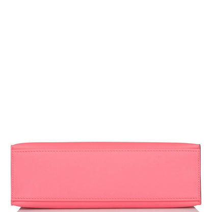 Hermes Rose Azalee Swift Mini Kelly Pochette Gold Hardware