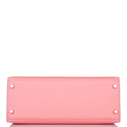Hermes Rose Confetti Epsom Sellier Kelly 28cm Palladium Hardware
