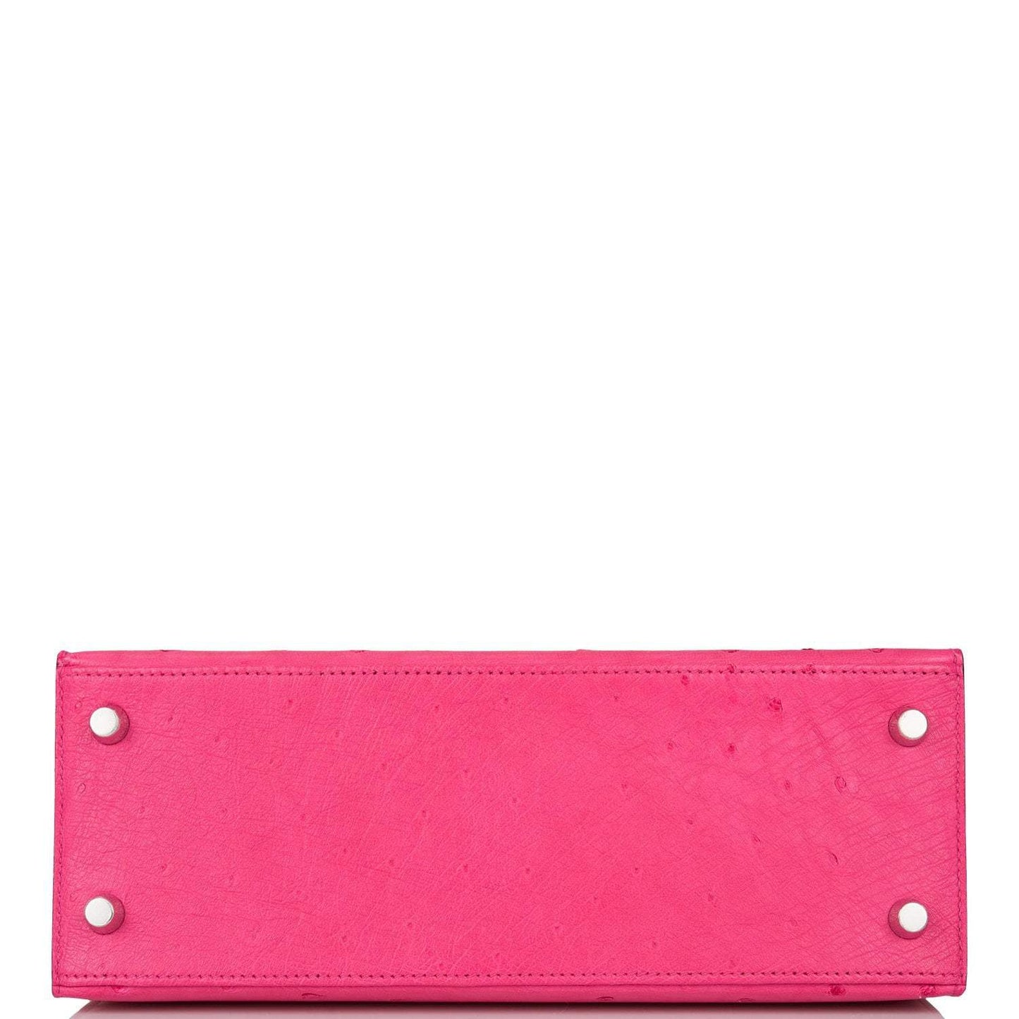 Hermes Rose Tyrien Ostrich Sellier Kelly 25cm Palladium Hardware