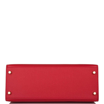 Hermes Rouge Casaque Epsom Sellier Kelly 28cm Gold Hardware