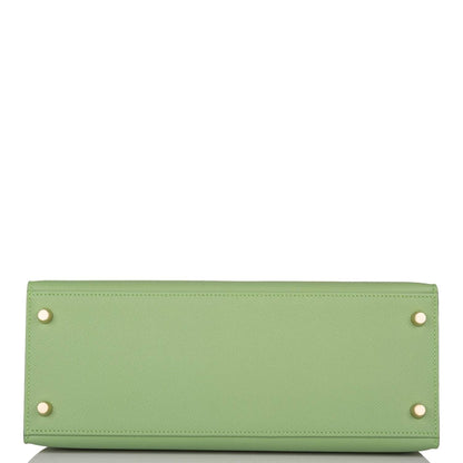 Hermes Vert Criquet Epsom Sellier Kelly 28cm Gold Hardware
