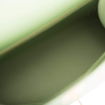 Hermes Vert Criquet Epsom Sellier Kelly 28cm Gold Hardware