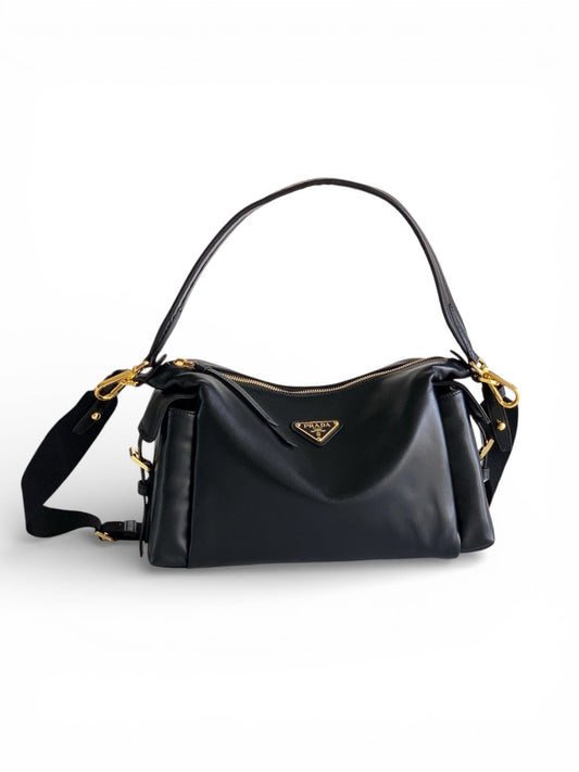 Explorer Lambskin Leather Top Handle Bag