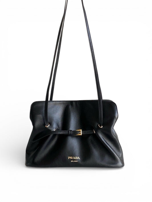Soft Lambskin Leather Cloud Shoulder Bag