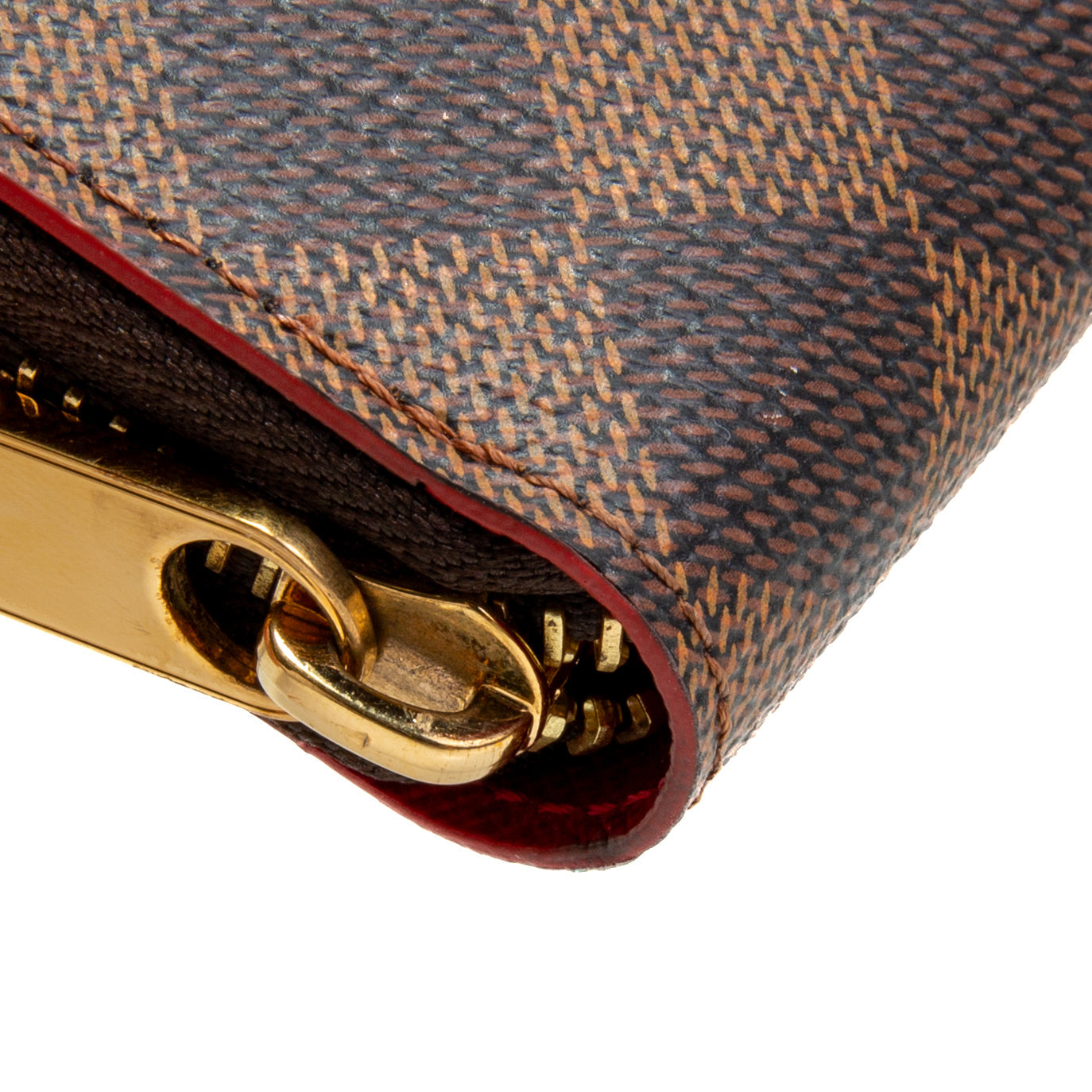 Louis Vuitton Studded Continental Wallet - Damier Ebene