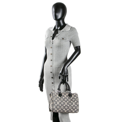 LOUIS VUITTON Monogram Jacquard Denim Speedy Bandouliere 25 - Dark Gray